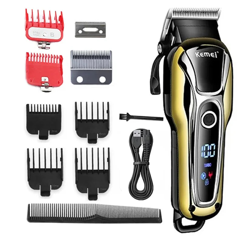Cortadora de Pelo Inalámbrica KM-PG809A, Recortadora Profesional de Cabello