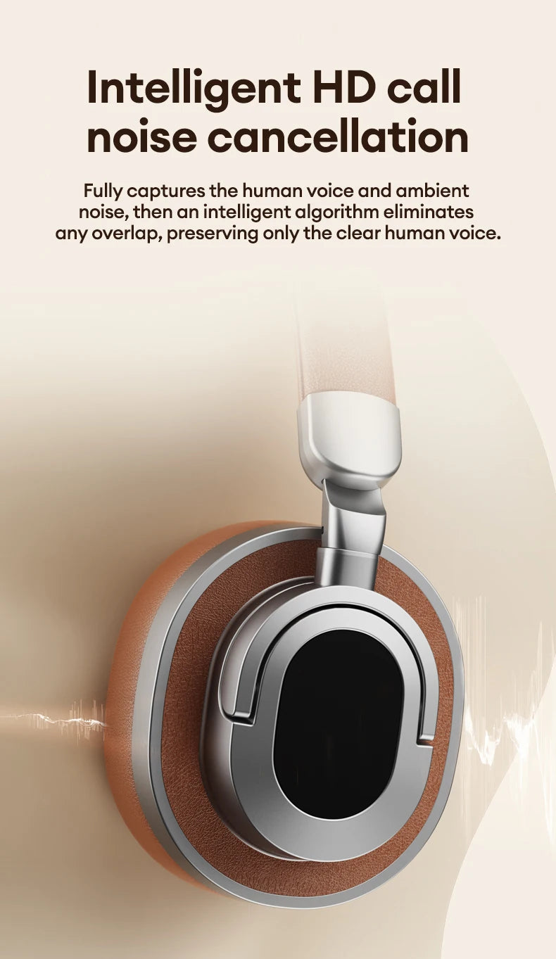 Lenovo LE602 Bluetooth 6,0 auriculares supraaurales sonido estéreo HiFi auriculares de música de moda ENC HD llamada auriculares inalámbricos con cable