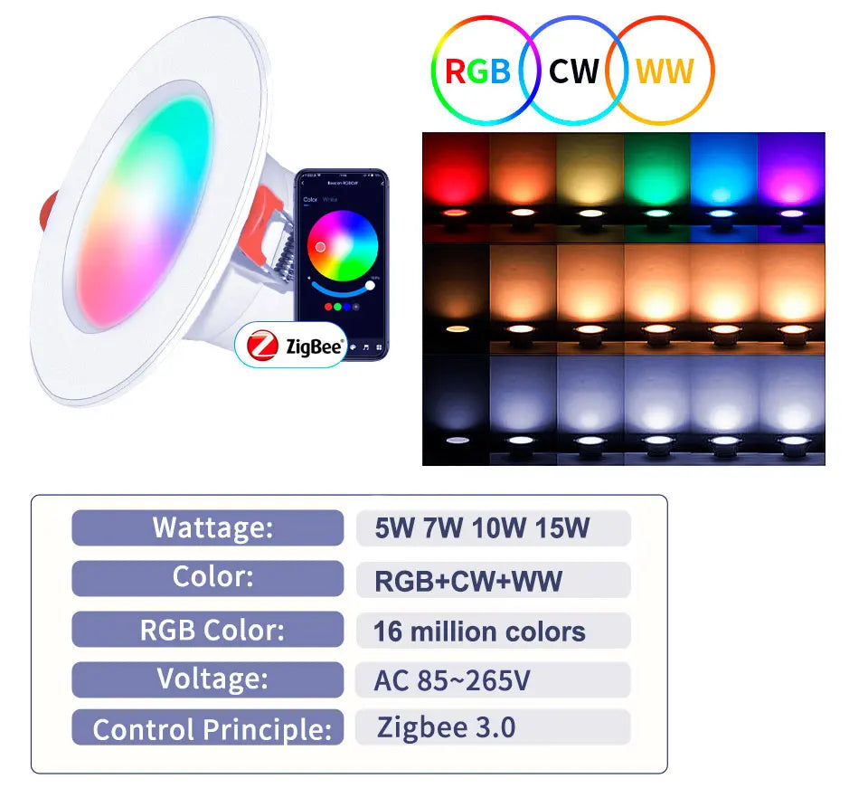 Foco LED Regulable WiFi Zigbee Compatible con Alexa