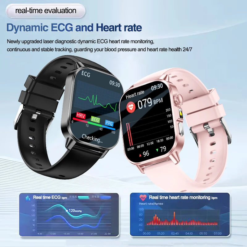Reloj Inteligente con Diagnóstico ECG, Oxígeno en Sangre y Pantalla AMOLED