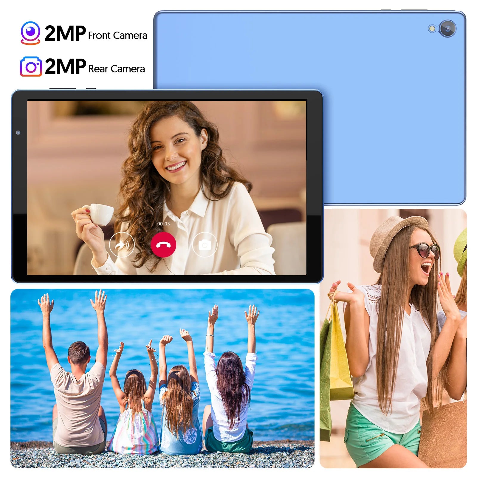 Tablet Android 14 de 10.1": 4GB RAM, 32GB ROM, Quad-Core, 6000mAh