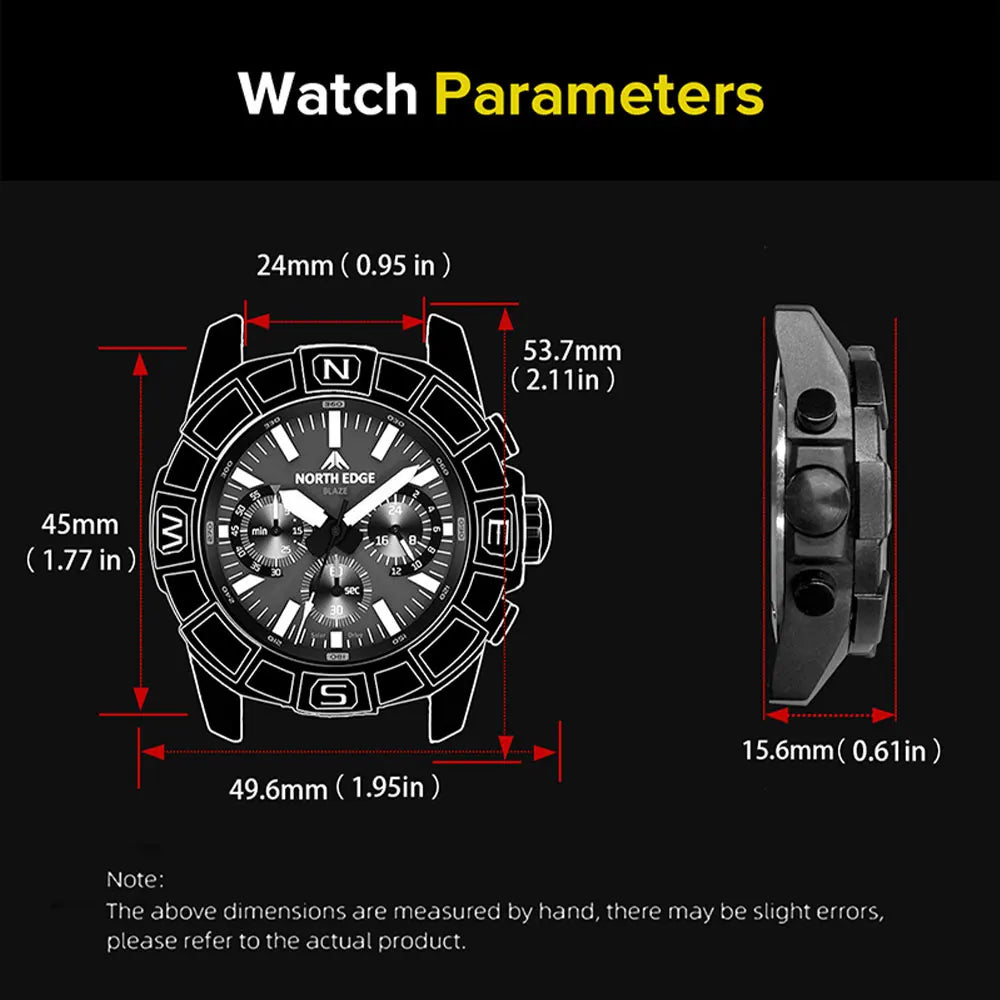 NORTH EDGE BLAZE Reloj de Cuarzo Solar Militar