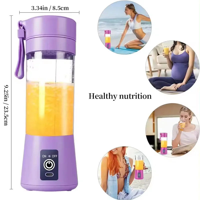 Licuadora Portátil USB Recargable para Smoothies y Batidos