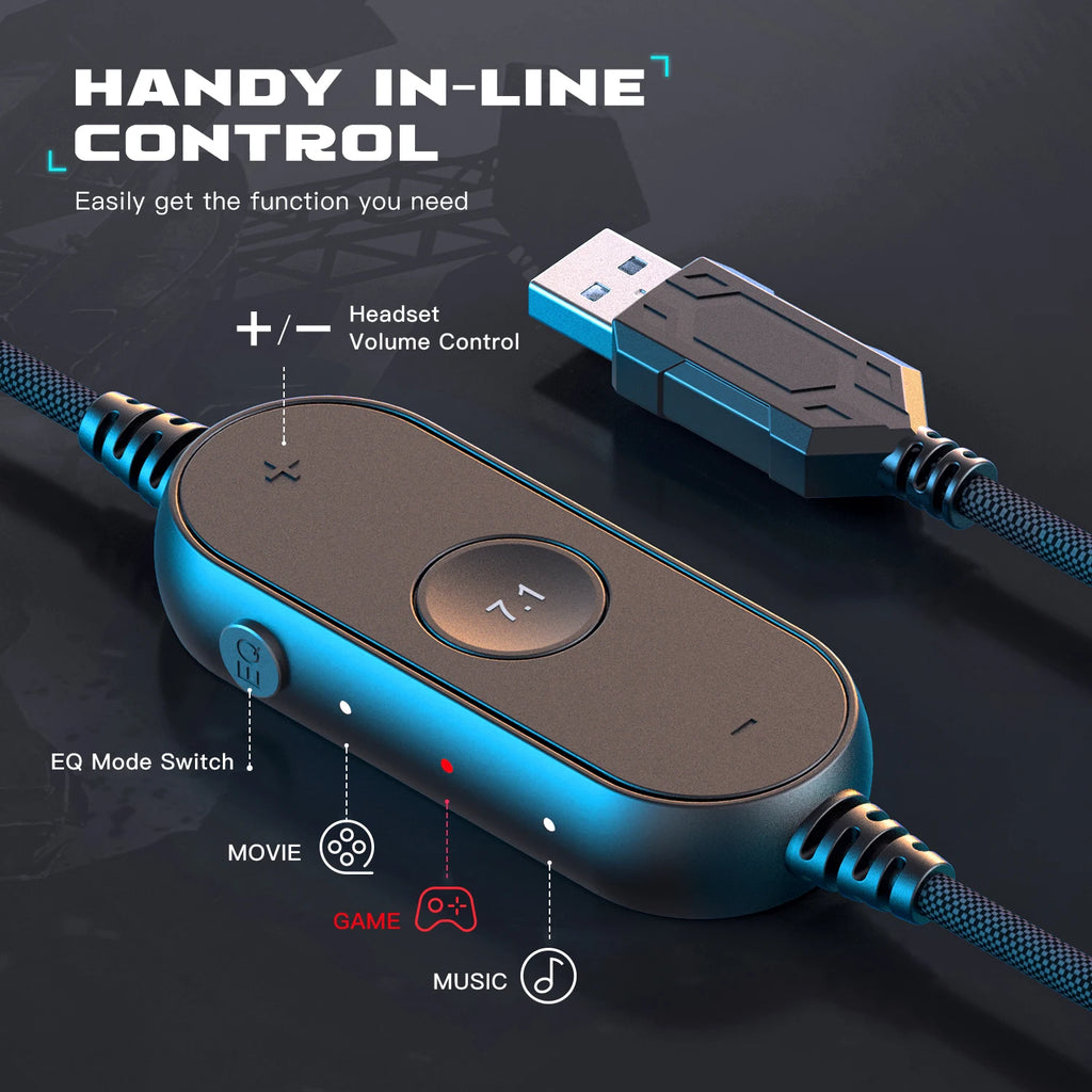 Auriculares Gaming FIFINE RGB con Micrófono y Sonido 7.1