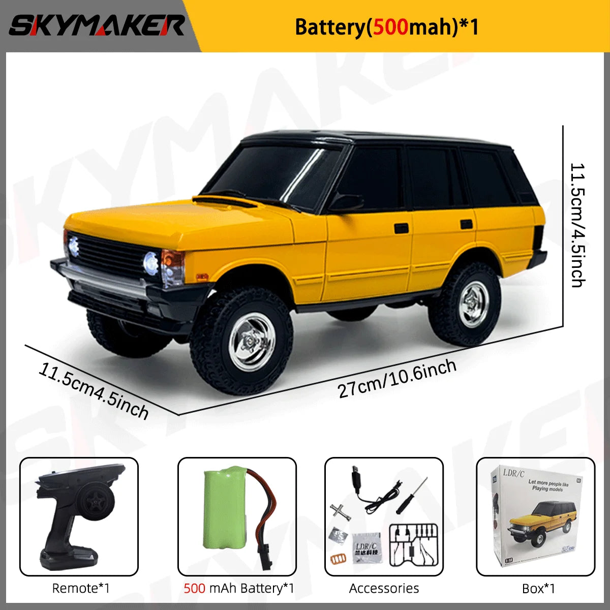 LDRC LD18401 RC coche 1/18 todoterreno 4WD Drive acelerador proporcional completo de alta resistencia escalada RC coche remoto juguetes para niños
