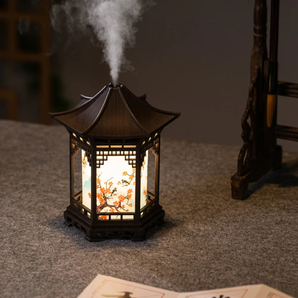 Humidificador Decorativo Estilo Chino con Luz Nocturna