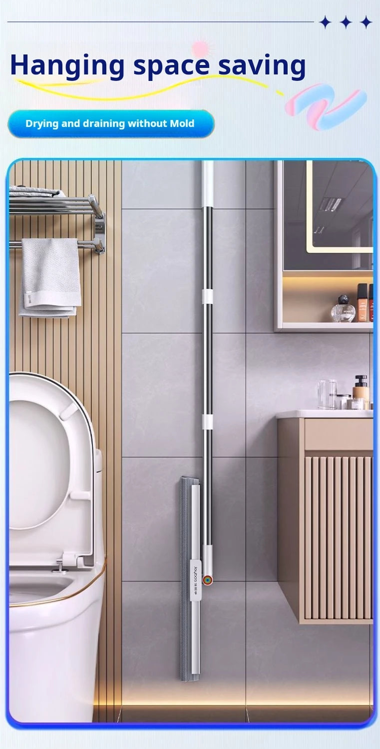 Fregona de silicona Joybos con raspador de piso 360° para hogar y baño