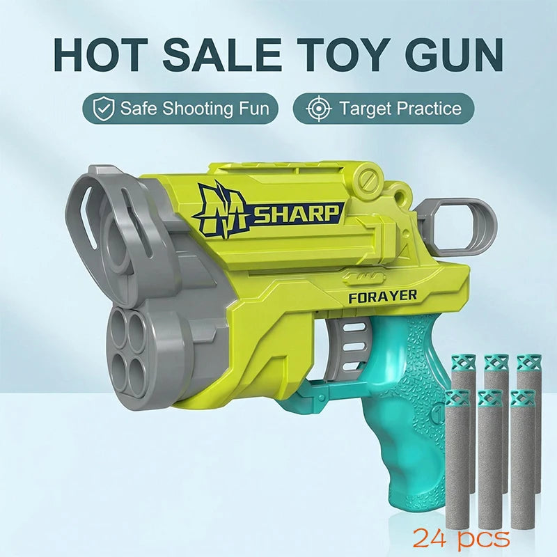 2026. Pistola de juguete lanzadora de balas blandas Mini 8289A con expulsión de casquillos, bláster de balas de espuma Airsoft para exteriores CS para niños