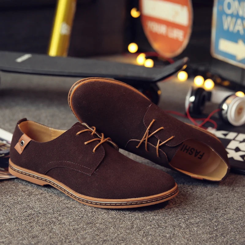 Zapatos Oxford Casuales de Gamuza para Hombre, Transpirables, Cómodos, con Acabado Mate, Zapatos de Negocios, Zapatillas Clásicas, Calzado de Vestir