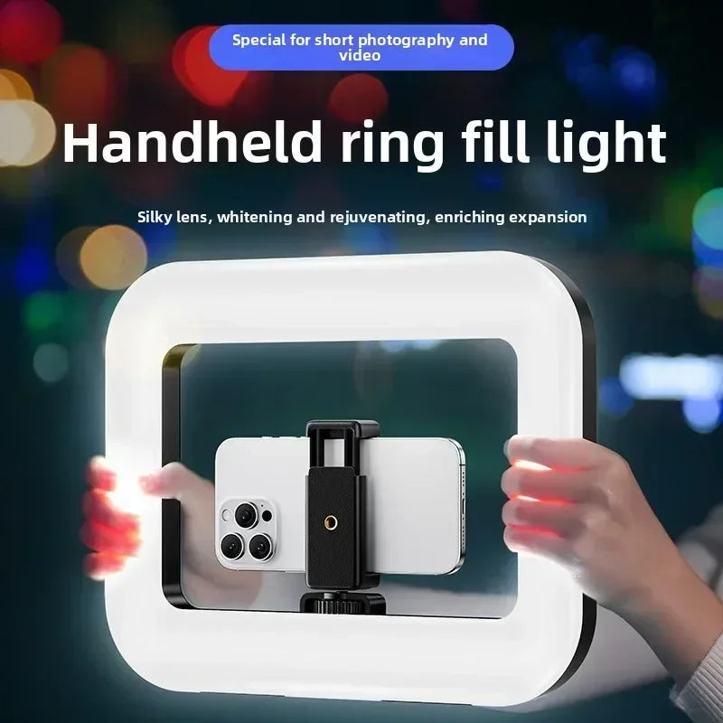 Anillo de mano portátil, luz LED, nueva jaula de conejo, iluminación, lámpara de fotografía para transmisión en vivo móvil, decoración de luz para Selfie