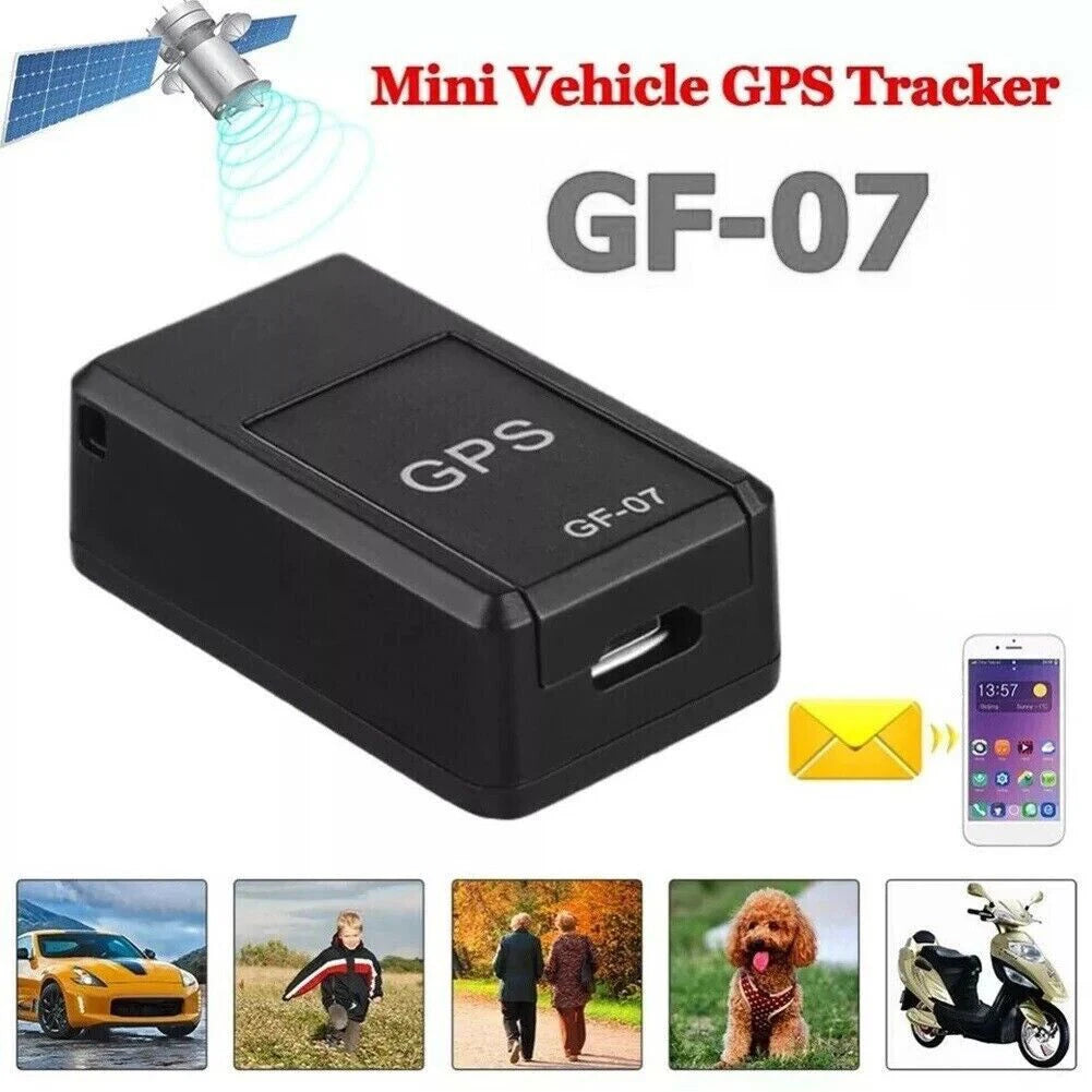 Minirastreador GPS para coche, localizador antirrobo en tiempo Real, localizador de mascotas, posicionador de mensajes SIM, 1-5 piezas, GF-07