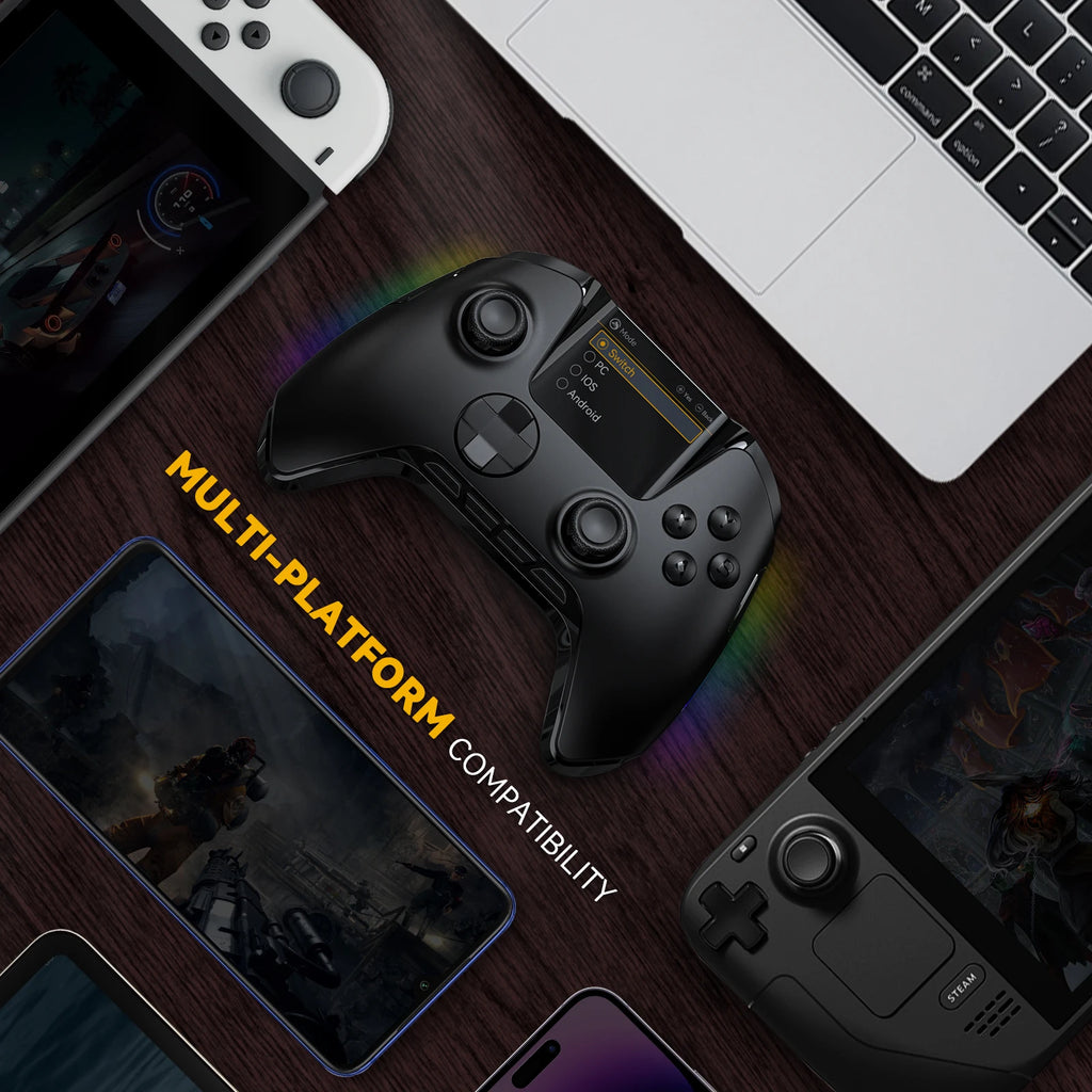 Controlador de juegos inalámbrico Mamba One V2 para iOS/Android/Switch/PC efecto Hall Stick luz RGB 1800mAh con base de carga