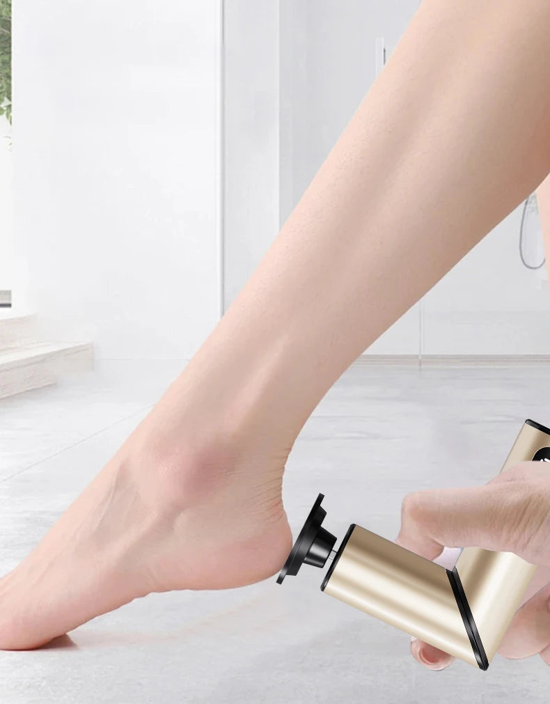    Removedor de callos de pies eléctrico plegable, exfoliación de pies, 9 velocidades ajustables, depurador de pies para pedicura de piel muerta agrietada