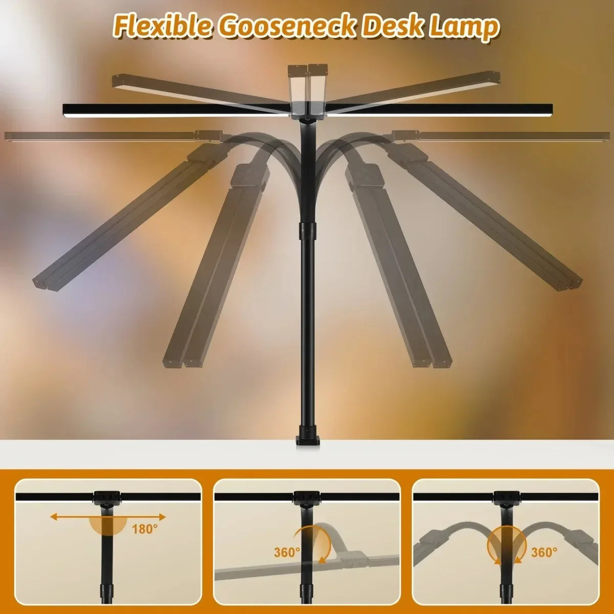 Lámpara de escritorio con Clip Led de un solo cabezal, lámparas de mesa de ordenador regulables, Monitor, luz de arquitecto, lámpara de mesa para luces de lectura de oficina