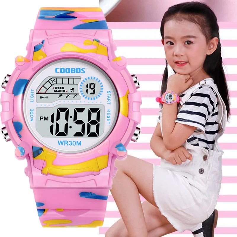 Nuevo reloj militar para niño, niño, niña, deporte, relojes digitales para niños, alarma, fecha, relojes luminosos impermeables, reloj electrónico para estudiantes