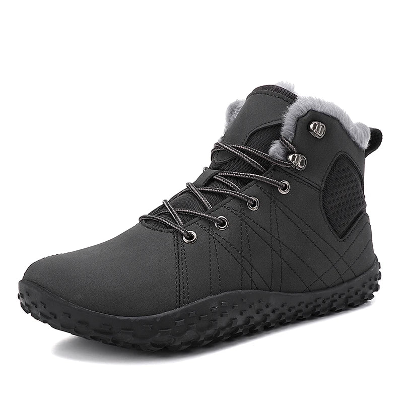 Botas de senderismo cálidas para hombre con forro polar y suela antideslizante
