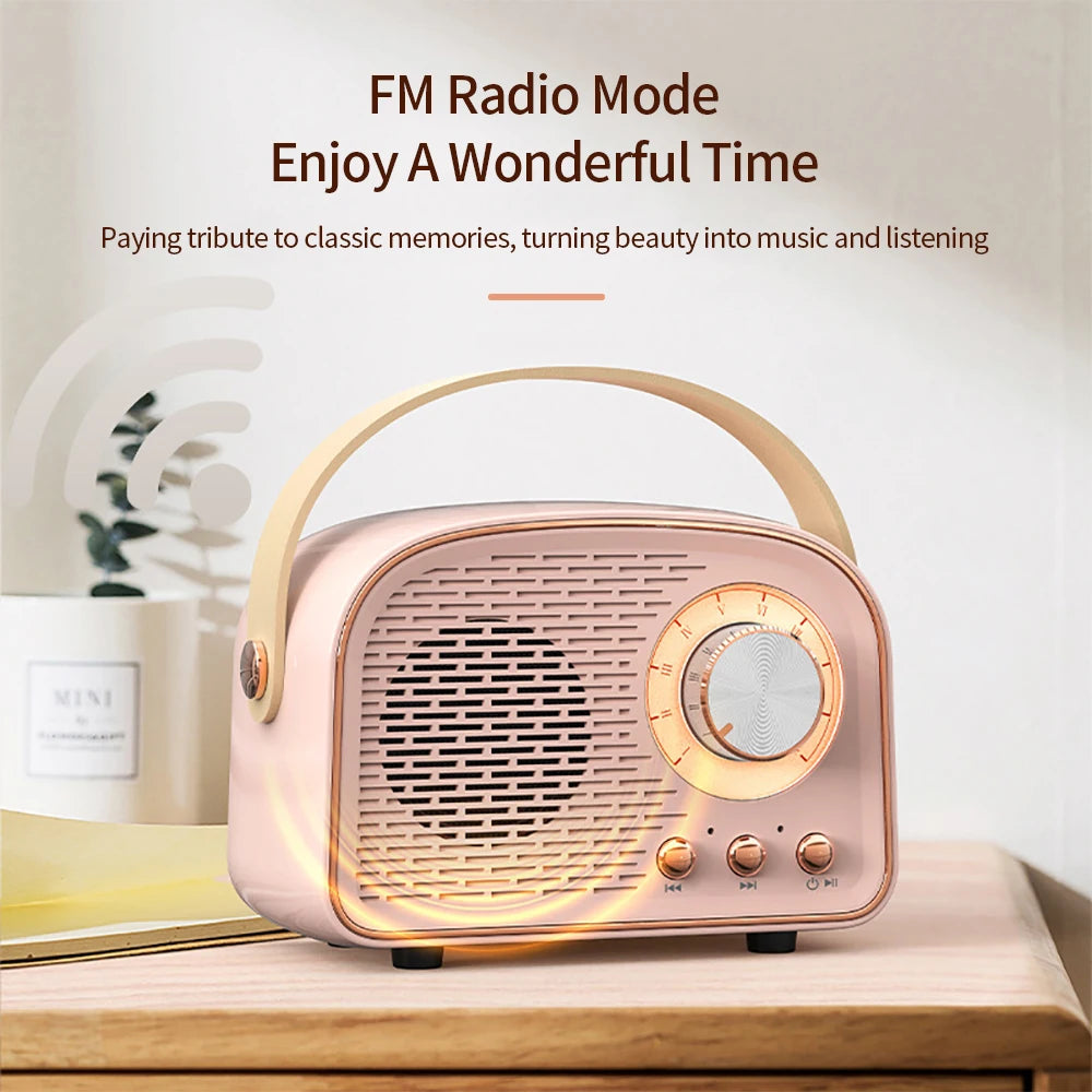 Retro Bluetooth Audio portátil inalámbrico Bluetooth Audio hogar al aire libre Mini altavoz