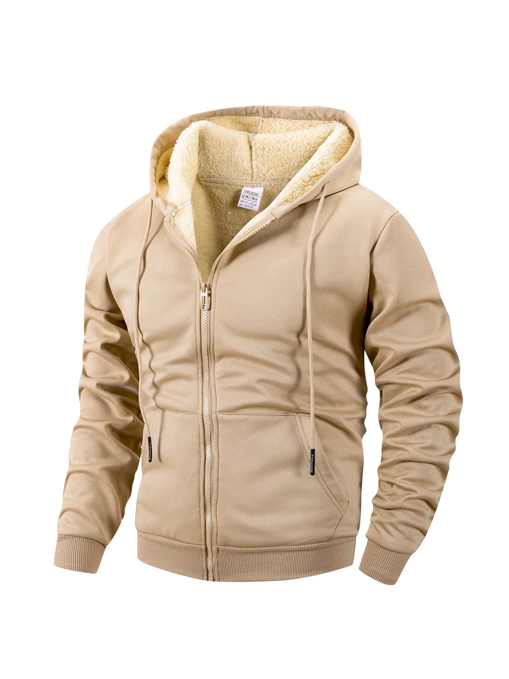 Buzo con Capucha y Cremallera de Vellón para Hombre