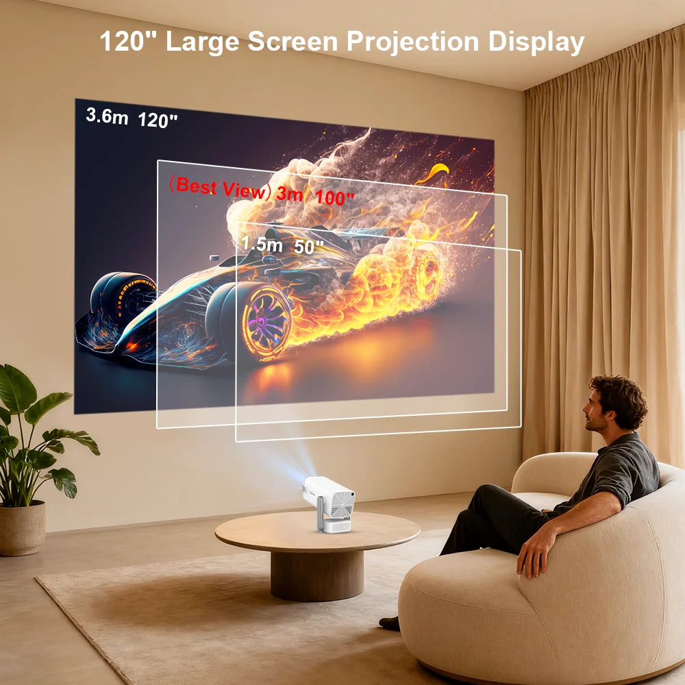 ThundeaL Nuevo Proyector 4K Full HD TD80 Pro Android WiFi 3D Home Theater TD80Pro Proyector Portátil Mini con Video 3D PK TD80W