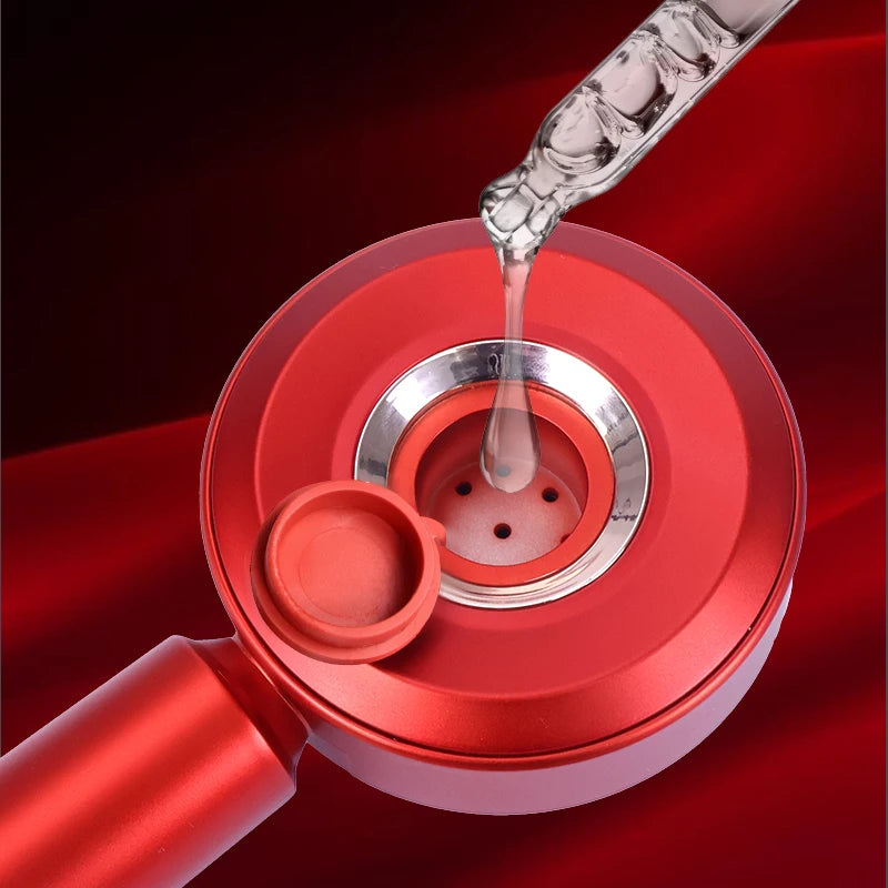 Peine de masaje con vibración eléctrica, terapia de luz roja, masaje para el crecimiento del cabello, cepillo para el cuero cabelludo, aplicador de aceite líquido anticaída, cuidado del cabello