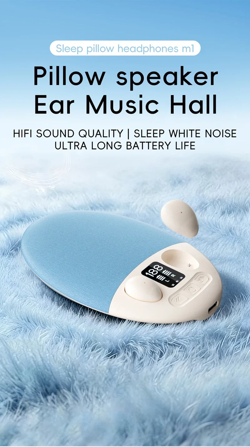 Auriculares Bluetooth 2 en 1 con Altavoz para Dormir de Lado