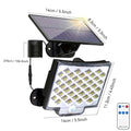 Luces Solares LED 106 con Sensor de Movimiento y Control Remoto
