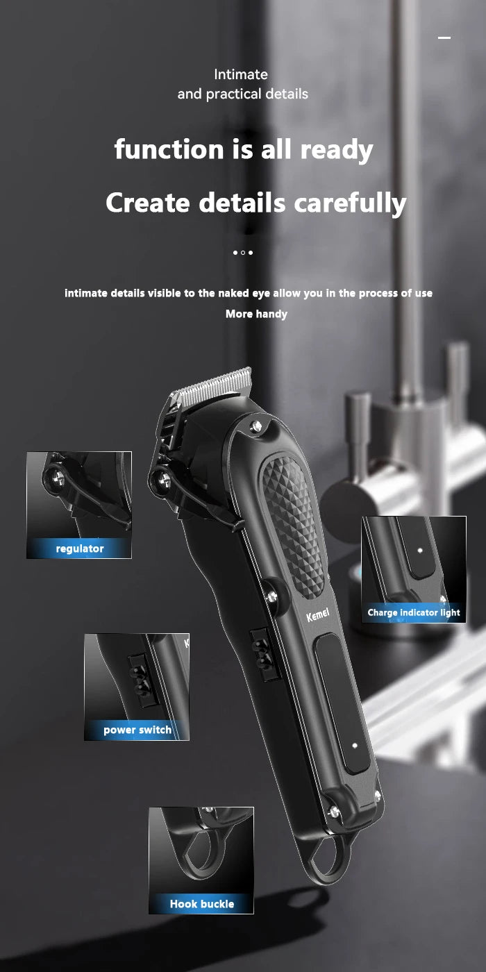 Cortadora de Pelo Kemei KM-1071 USB Recargable