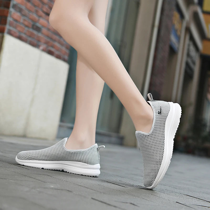 YRZL Zapatillas de deporte para hombre, zapatos informales transpirables Unisex, mocasines de malla antideslizantes para exteriores, zapatos de tenis ligeros a la moda para hombre