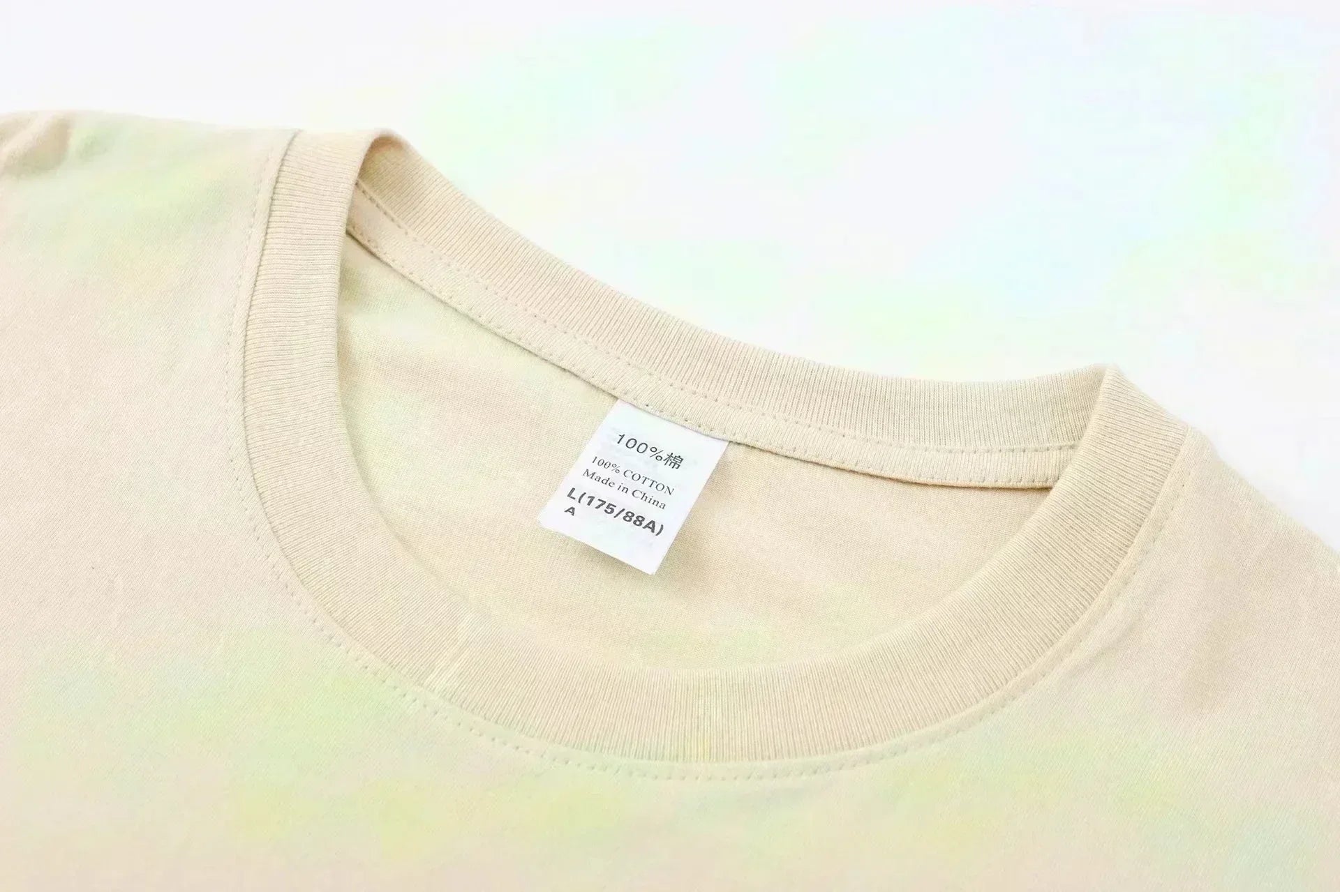 Camiseta de Algodón Holgada para Hombre y Mujer, Cuello Redondo