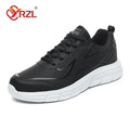 YRZL, zapatillas para correr negras, zapatillas deportivas impermeables de cuero, zapatillas deportivas resistentes al desgaste para hombres, zapatos deportivos para caminar, zapatos cómodos para hombres