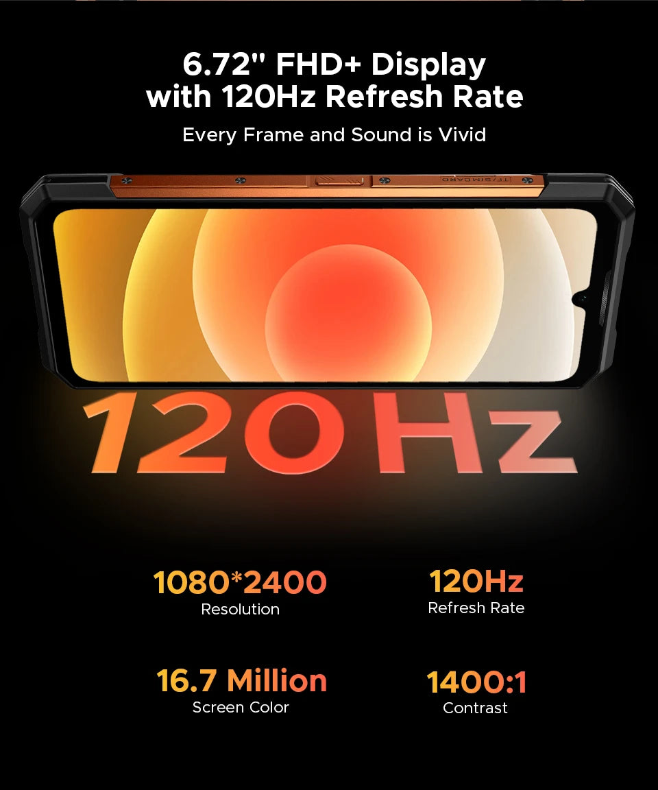 DOOGEE S200E 5G | Celular Resistente 256GB + 48GB RAM + Batería 10100mAh