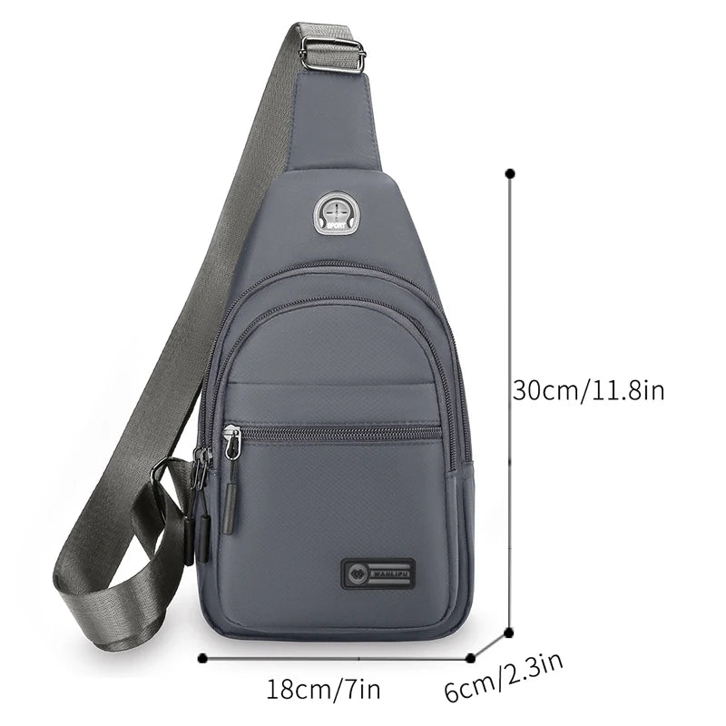Bolso Mensajero Ligero con Correa Ajustable y Cremallera