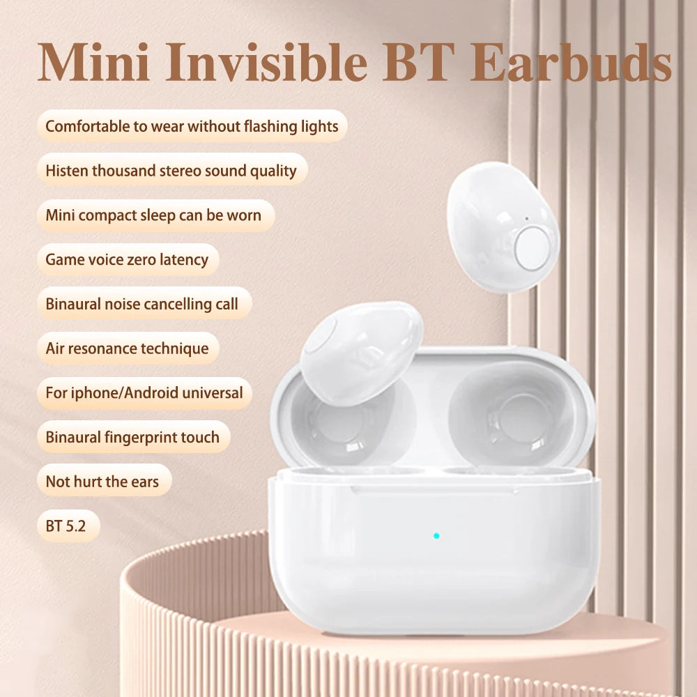 Auriculares Invisibles para Dormir TWS Bluetooth