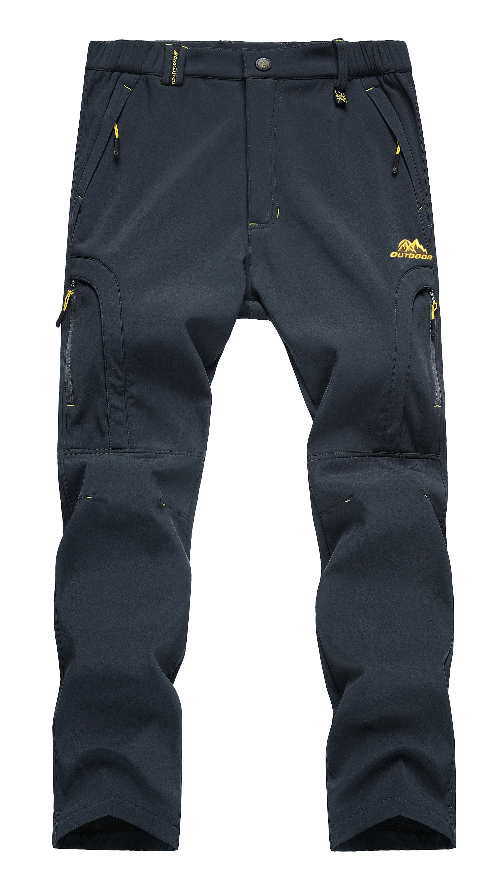 Pantalones de senderismo impermeables para hombre, pantalones de esquí para nieve con forro polar para exteriores, pantalones de Snowboard Softshell de invierno