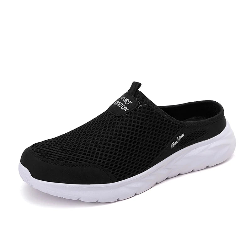 YRZL Zapatos Casuales Hombres Verano Medio Zapatos Zapatillas Diapositivas Slip on Zapatos Hombres Malla Transpirable Suave Cómodo Zapatillas para Hombres
