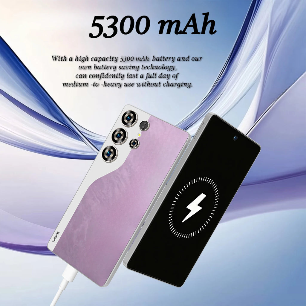 SURGAZE NUEVO 2026 S25 Ultra, Teléfono Inteligente Original, 5G, Batería de 5300 mAh, Pantalla de 6.6 Pulgadas, Versión Global