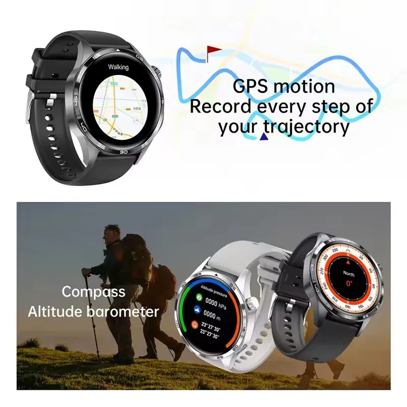 Nuevo watch5 Pro GPS NFC reloj inteligente hombres 360*360 pantalla AMOLED ritmo cardíaco Bluetooth llamada IP67 impermeable hombre Smartwatch 2025