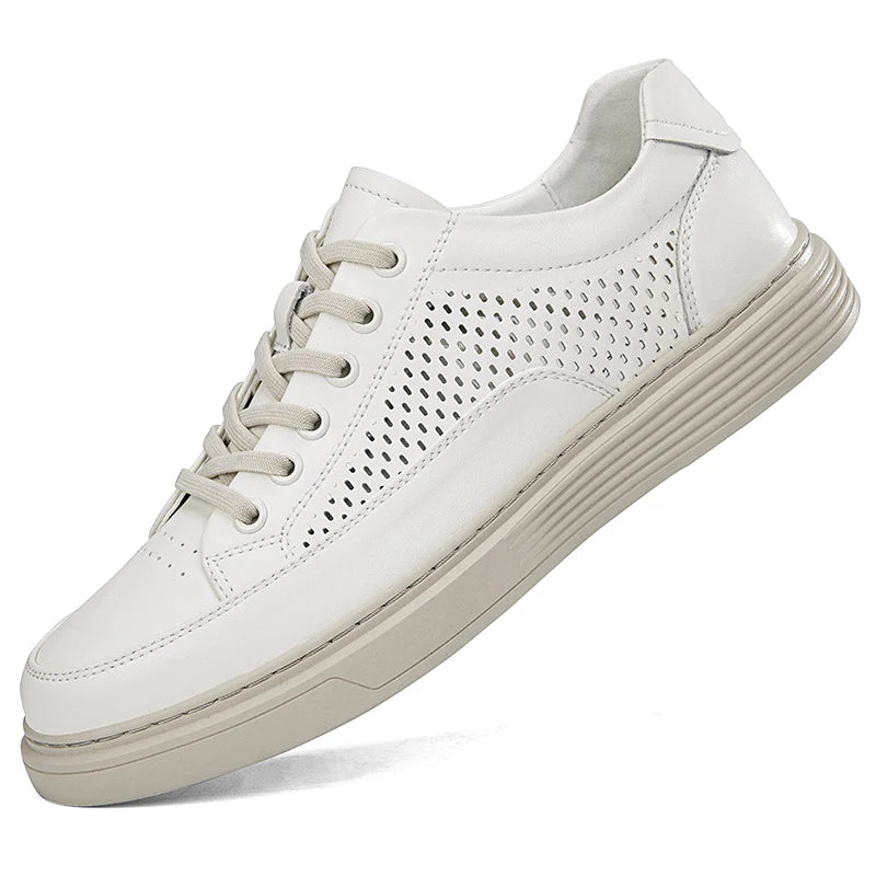 Zapatos Casuales de Cuero Genuino para Hombre - Suela Gruesa