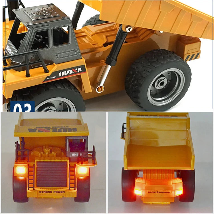 Camión Volquete RC 1:18 Control Remoto 6CH 2.4G Juguete Niños