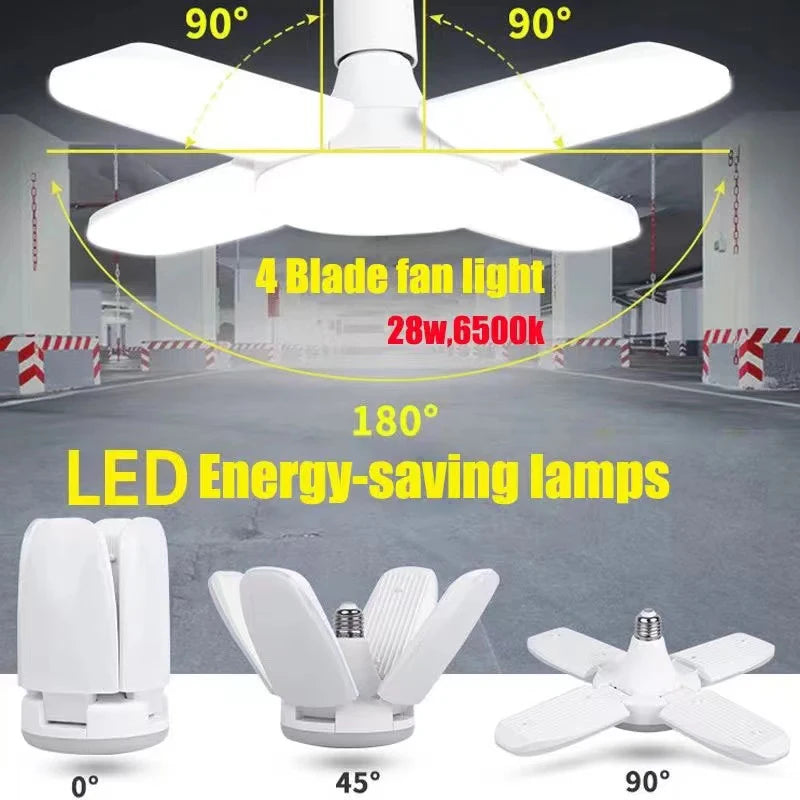 Bombilla LED Plegable 4 Cuchillas 6500K Sin Parpadeo