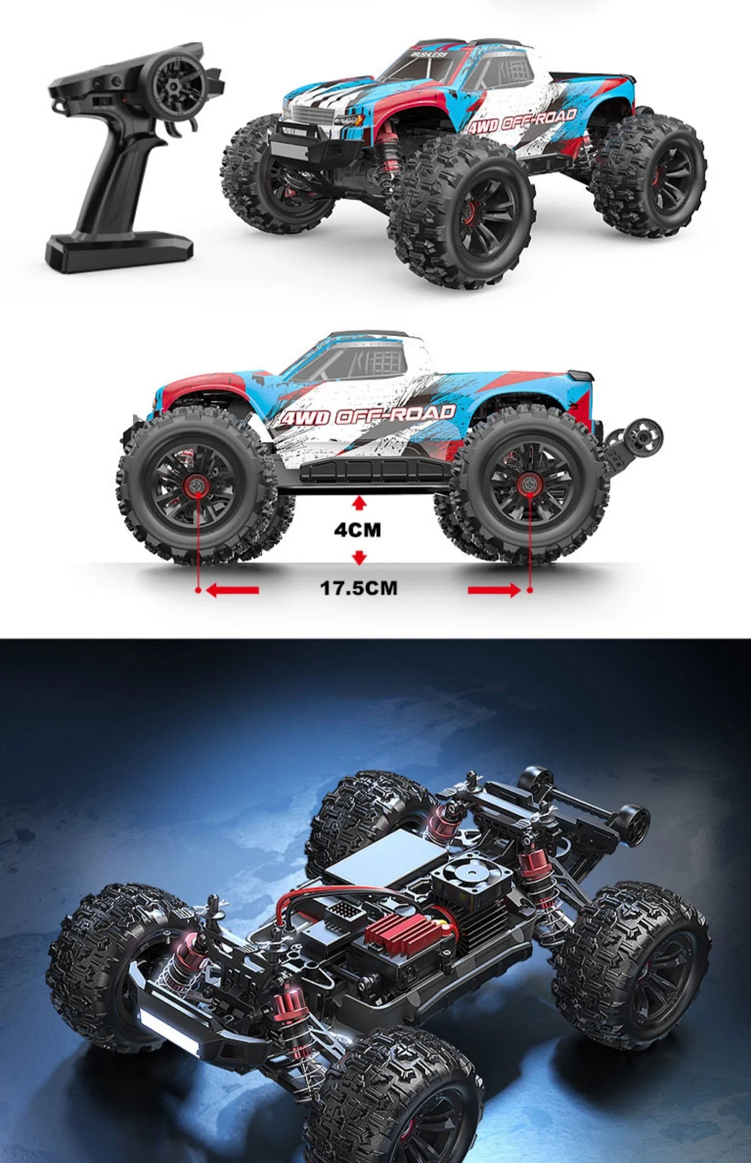Auto RC MJX Hyper Go 1/16 Sin Escobillas 3S 4WD Alta Velocidad