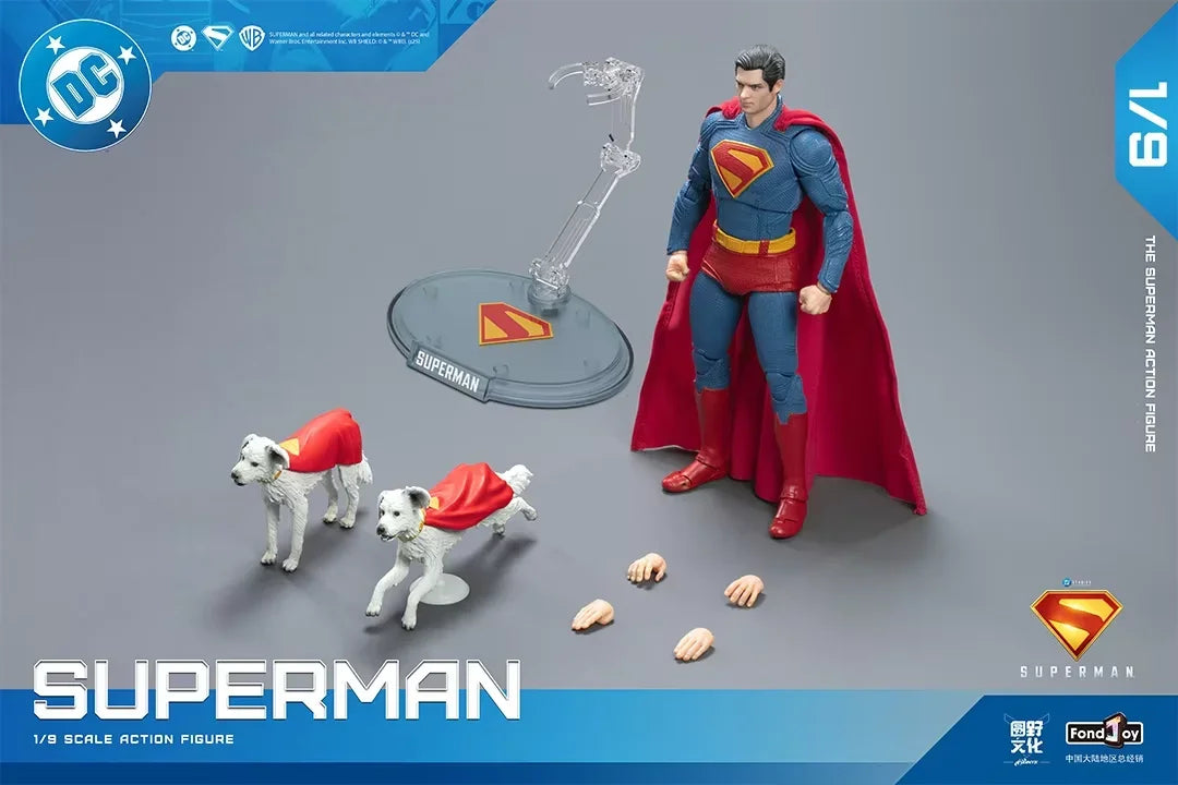 EN STOCK 2025 Fondjoy Battle figura de acción de Superman dañada David Corenswet 1/9 nueva figura de Superman junta de Pvc móvil