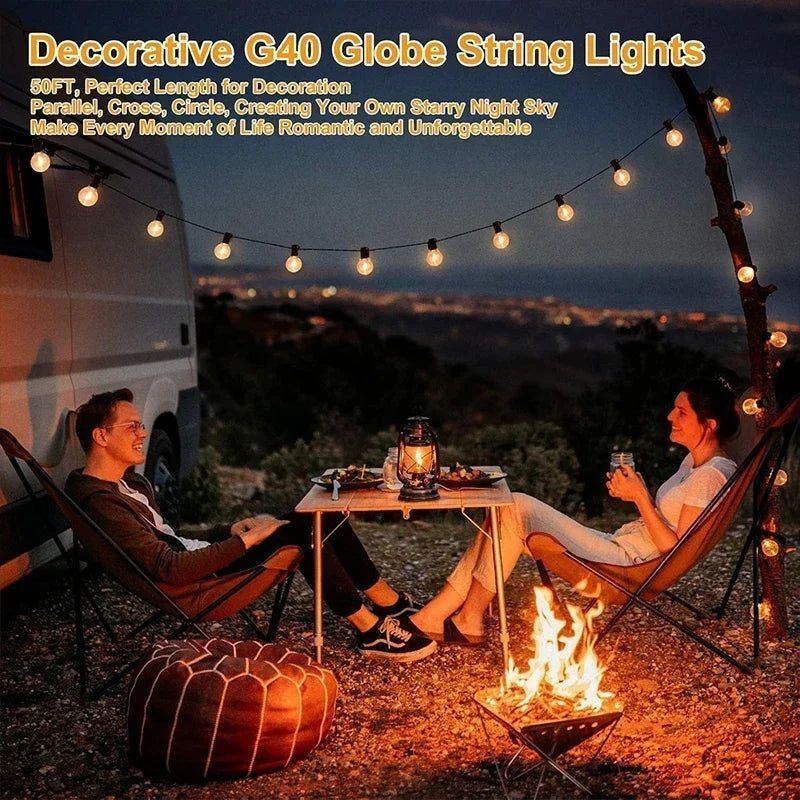 Guirnalda LED G40 para Exteriores Patio Bistro 220V