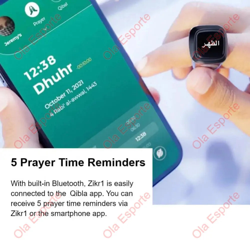 Qibla Smart Zikr Ring Contador Digital Tasbih