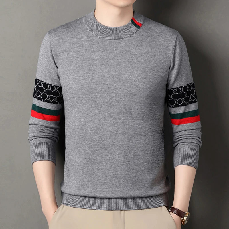 Suéter Jacquard de Cuello Redondo para Hombre