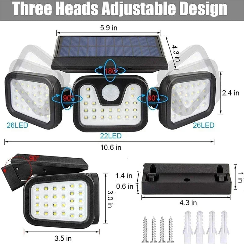 Luces Solares con Sensor de Movimiento para Exterior