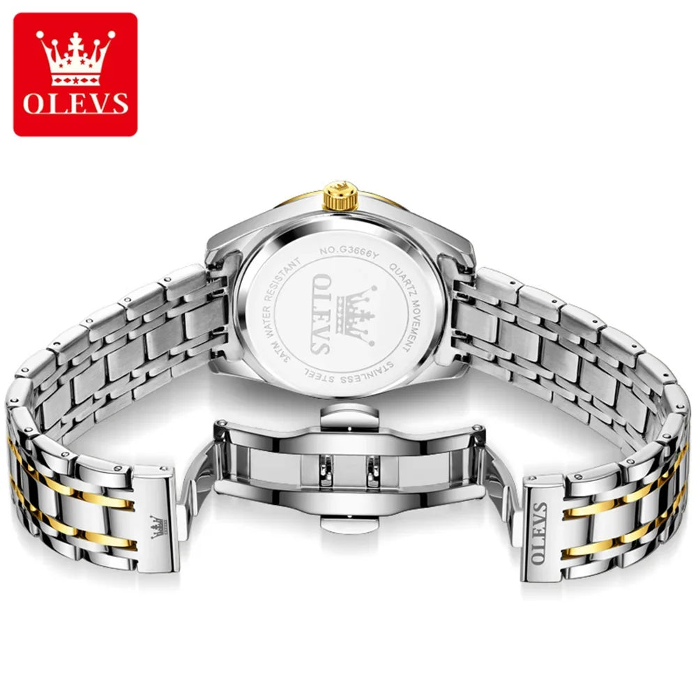 Reloj de Cuarzo para Hombre OLEVS 3666 Luminoso Acero Inoxidable