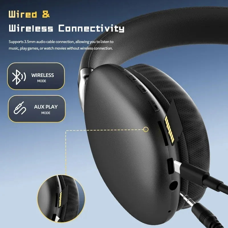 Auriculares Diadema de Tela HiFi Cancelación Ruido
