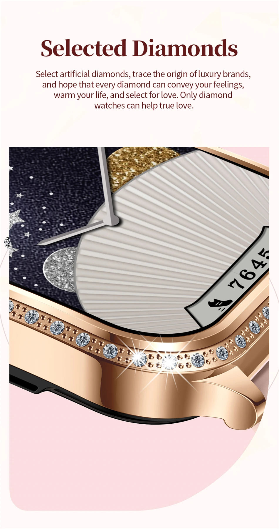 Smartwatch para mujer con pantalla curva HD 1.75 pulgadas y llamadas Bluetooth