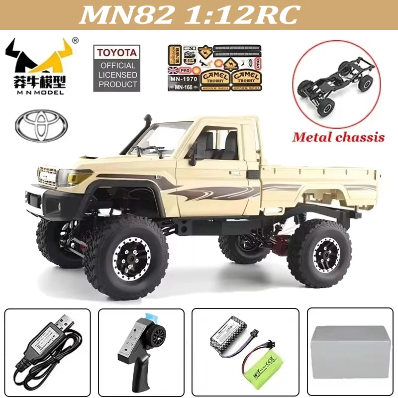MN82 MN82S Toyota Rc 4x4 Rc CAR 2,4g 1/12 escala completa todoterreno Control remoto coche trepador de control remoto coche de juguete para regalo